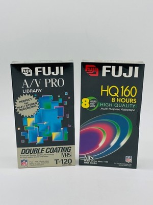 Fuji A/V Pro Library Double Coating 120 & HQ 160 VHS Tapes New Sealed