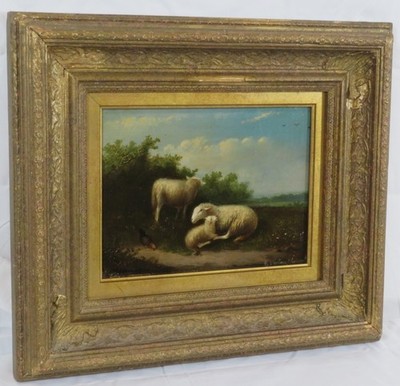 EUGENE JOSEPH VERBOECKHOVEN 1798-1881 EX CHRISTIES LONDON SCHAF ÖL AUF TAFEL 1
