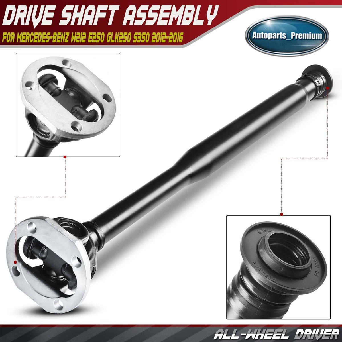 Front Driveshaft Prop Shaft Assembly for Mercedes-Benz E250 GLK250