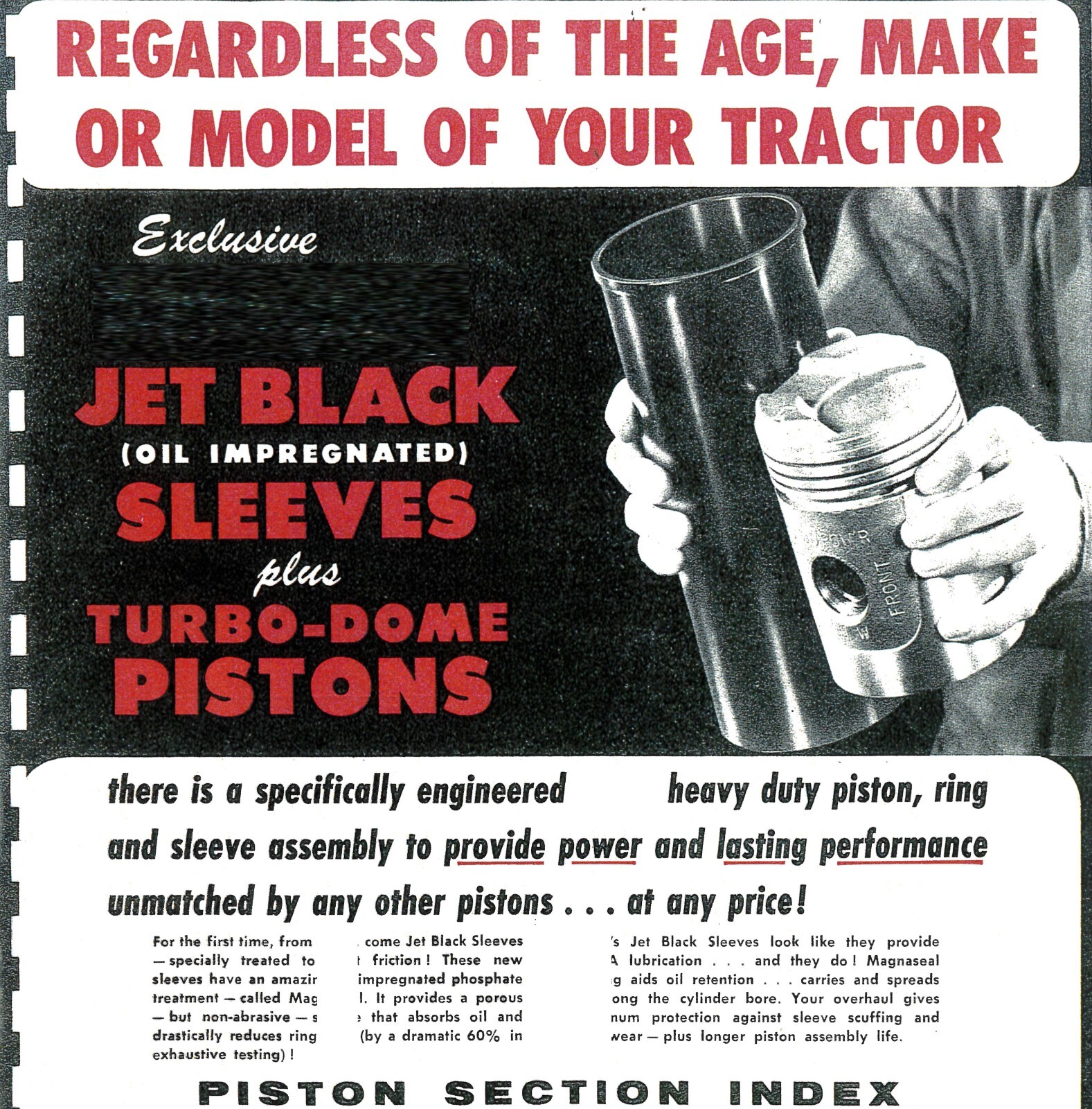 M&W Gear Co.Tractor Pistons Brochure For Farmall Ford Oliver Allis Moline