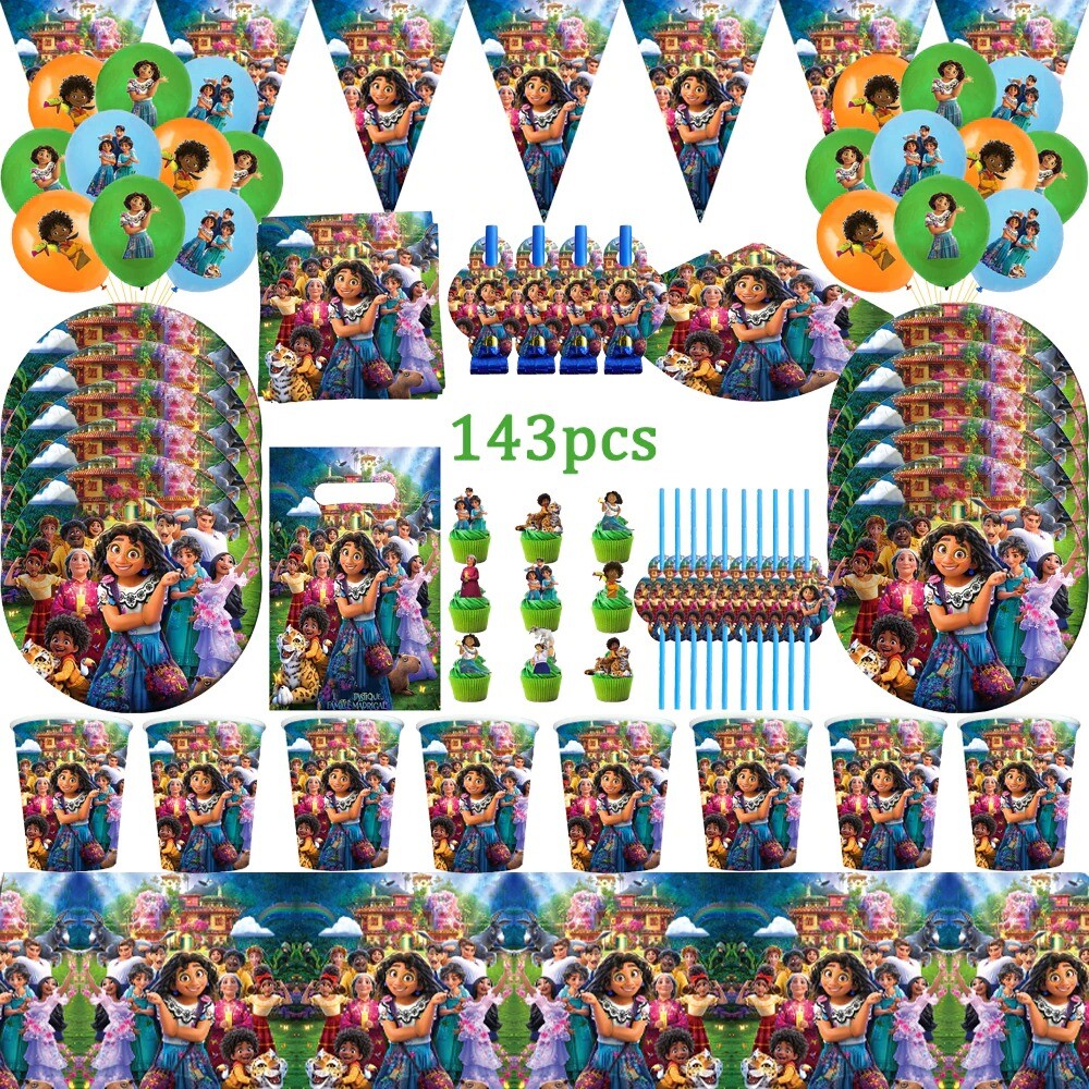 143 Piece Sports Birthday Party Decorations Kit - Plates, Cups, Tablecloth & Banner For 20 Guests