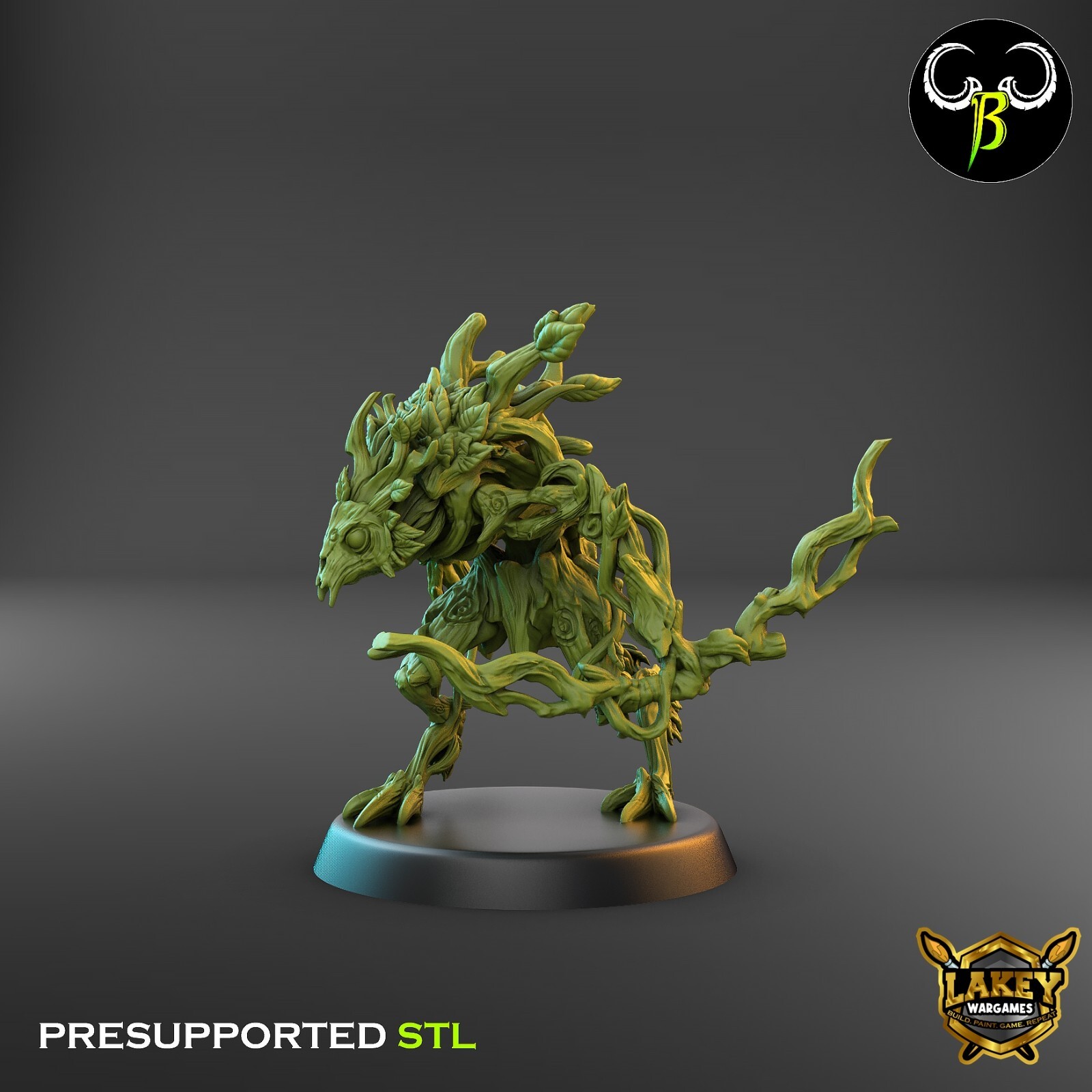 Vine Spirit Bows | Forest Spirit | 3D Printed Miniature | Clay Beast Creation |