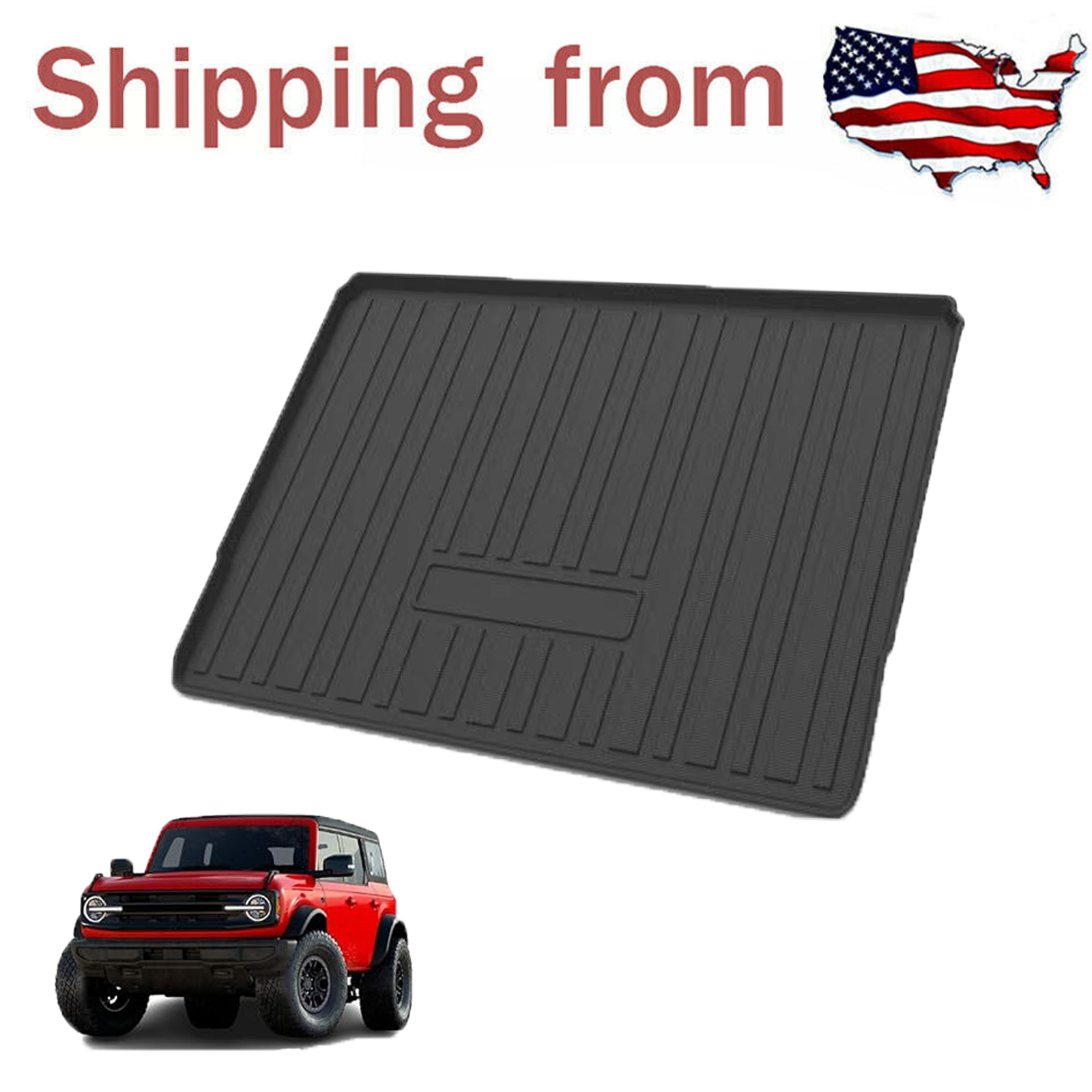 TPO Rear Cargo Trunk Liner Floor Cover Mat for 2021-2023 Ford Bronco 4 Door