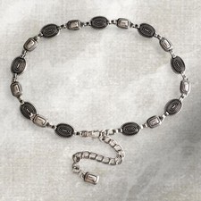 Vintage Urban Outfitters Concho Adjustable 30.5" to 37.5" Silver Tone Chain Belt