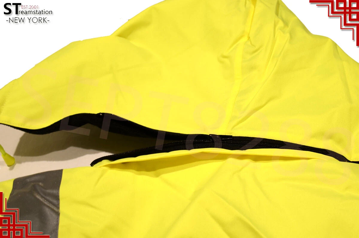 Hi Vis Class 3 Insulated Safety Jacket Bomber Jacket Coat Fleece Reflective  image 7