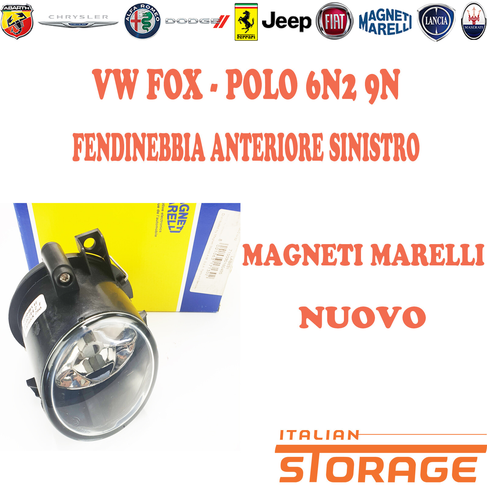 Vw Fox Polo 6N2 9N Front Left Fog Light New Marelli Lab631
