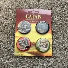 Catan 4 Button Set Asmodee Entertainment Atta-Boy Inc 008215886150