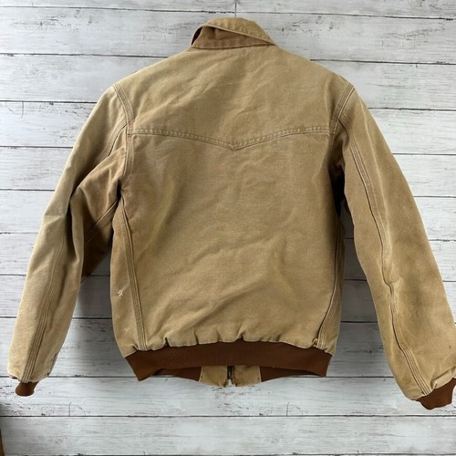 VTG Carhartt Jacket Youth XL Santa Fe Y02 BRN Brown Quilted Lined Workwear - Picture 7 of 12