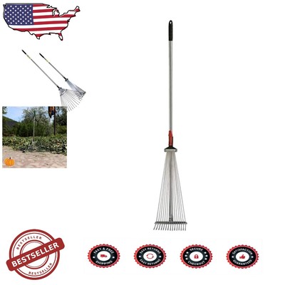 Lightweight Adjustable Garden Rake - Perfect for Small Spaces and Thatching