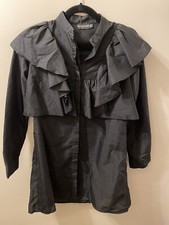 Pretty little thing Black Ruffle Shirt Dress