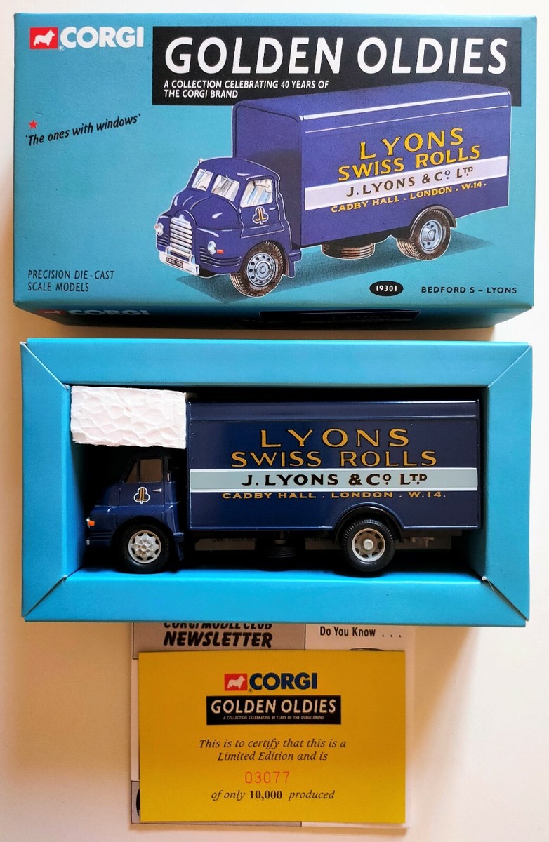 CORGI 英国女王陛下40周年記念VAN 3台セット Corgi Golden Oldies 19301; Bedford S Box Van, Lyon's Swiss Rolls