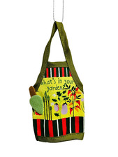 Kurt Adler 6" What's in your garden Gardening Apron Christmas Ornament T1246