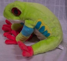 Wild Republic BRIGHT GREEN TREE FROG 10" Plush STUFFED ANIMAL Toy