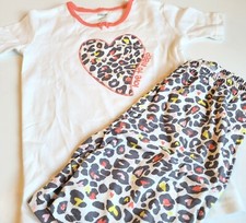 Gymboree Girl 3 3T Gymmies Love to Sleep Heart Pajamas NWT PJs Summer Pink