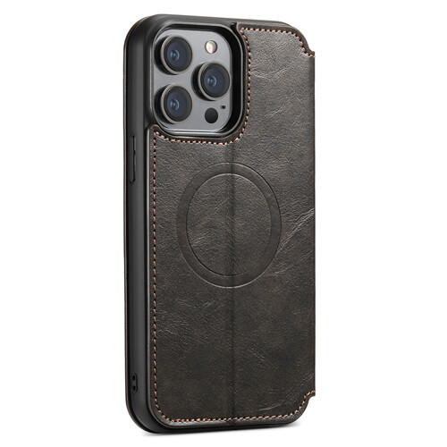 For iPhone 16 Pro Max 15 14 13 Magnetic MagSafe Leather Wallet Flip Stand Cover - Picture 16 of 31