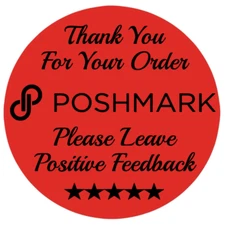 Thank You For Your Poshmark Purchase Labels  Stickers 12 colors to choose from