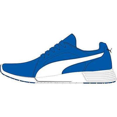 puma claret and blue trainers