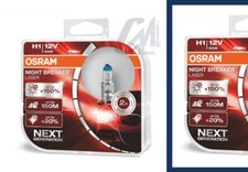Par de Lámparas OSRAM H1 Noche Breaker Láser 12V 55W 64150NL-HCB +150% Brillo