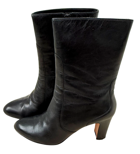 Cole Haan Harper Kurzstiefel Damen 6 B Schwarz Nappaleder Stiefel Vintage - Bild 4 von 14
