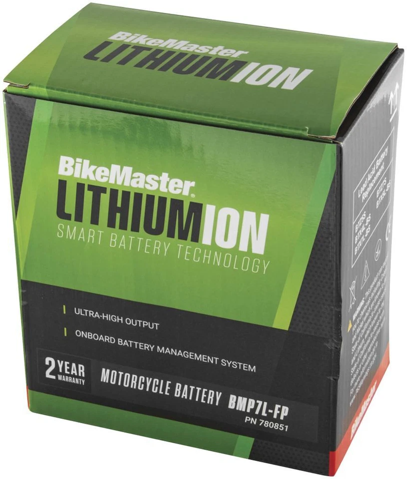 Batería de iones de litio BikeMaster 2.0 para Suzuki DR200SE 1996-2013 negra Foto 2 de 4