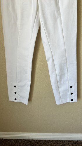 Rag & bone white snap front cropped pants - Picture 2 of 9