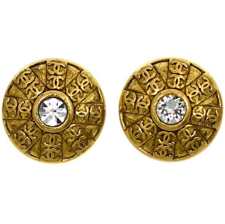CHANEL earrings f-22317 gold here mark good condition GP  display picture 1