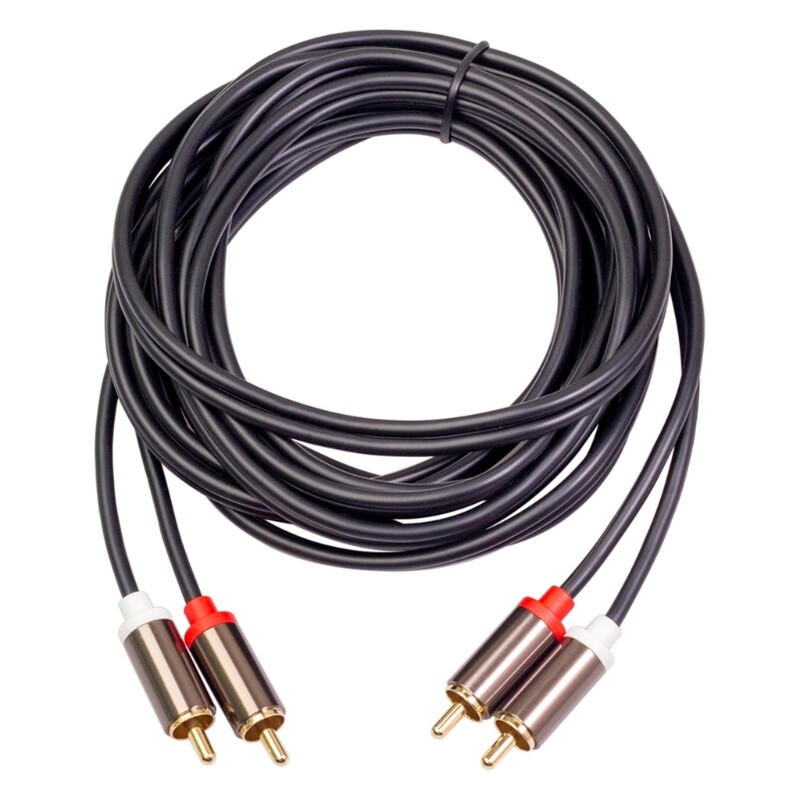 2RCA Male to Male Stereo Subwoofer Cable Auxiliary Audio Cord
