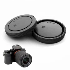 Camera Rear Lens Cap +Body Front Cap For Sony E-mount NEX A7R A7S A6000 A6300