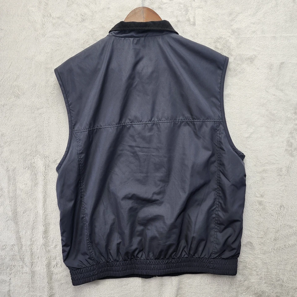 Greg Norman Golf Vest Medium Gray Windbreaker Fleece Lined Zip Tasso Elba - Image 4 of 4