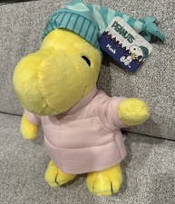 New Woodstock Pink Puffer Jacket Coat Plush CVS Snoopy Bird Peanuts Gang Stuffed