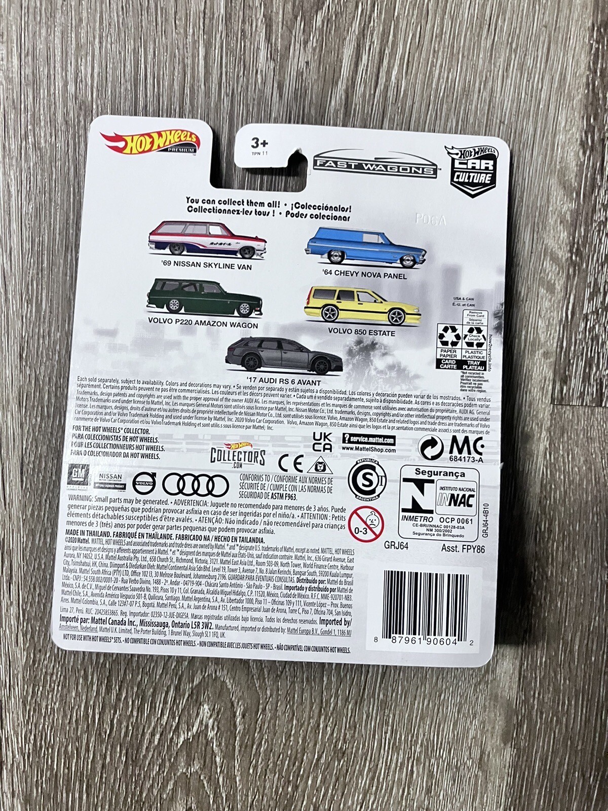 Hot Wheels 1:64 Car Culture Fast Wagons Volvo P220 Amazon Wagon Green GRJ64 