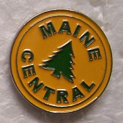 Maine Central Railroad Logo Hat Pin New Model Train Sign Collectible-image