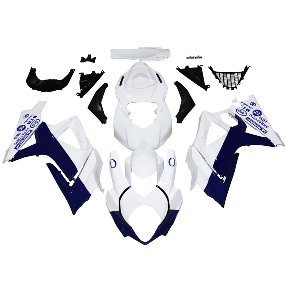 White Blue ABS Motorbike Fairings Cowl For Suzuki GSXR1000 K7 2007