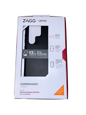 *Aussteller* GEAR4 D3O Copenhagen Backcover für Samsung Galaxy S22 Ultra Schwarz