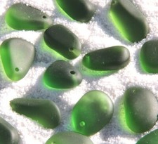 Large Chunky Pebble Mix Pendant Beads, Shamrock Green w/Matte Finish, 5 Pieces