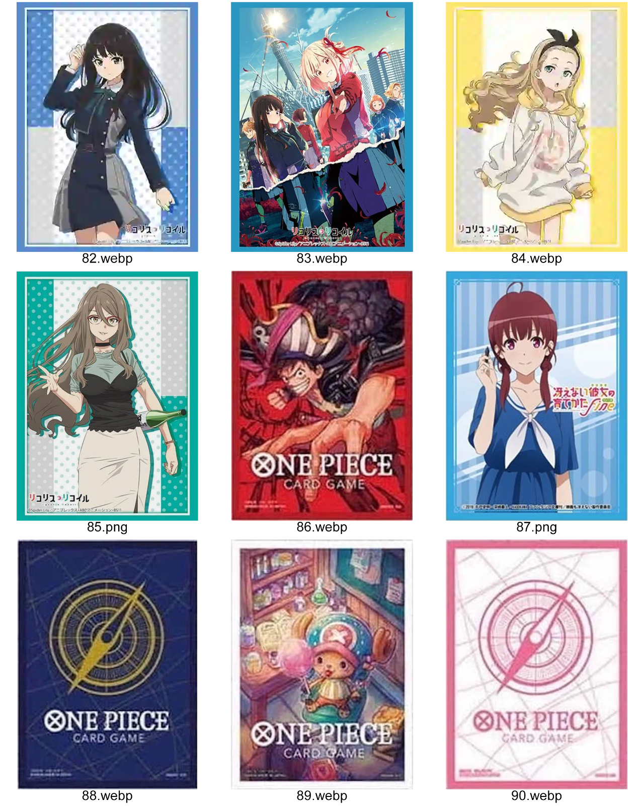 64 Anime Card Sleeves for YuGiOh Pokemon Magic The Gathering Gaming