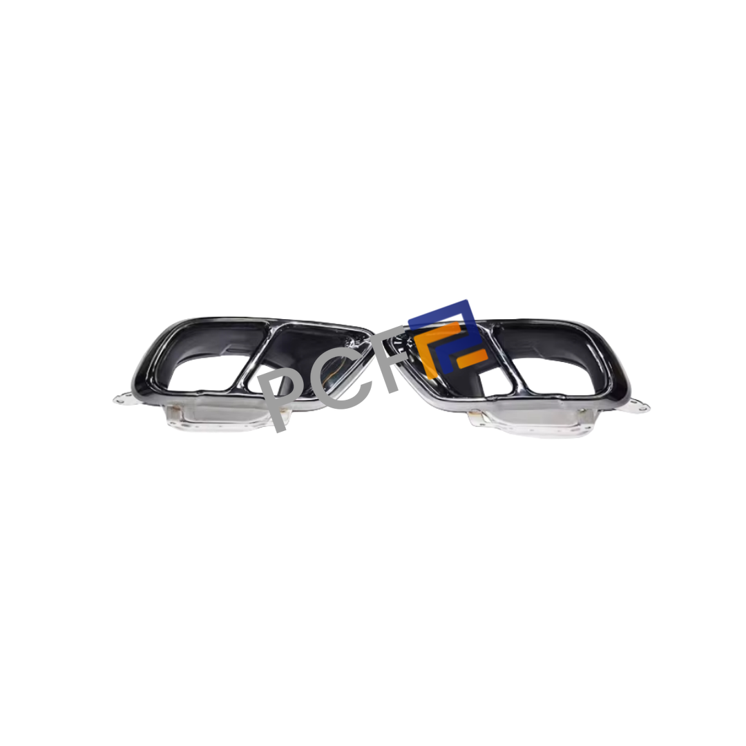 black Rear exhaust decorative frame 2pcs For BMW X5 X6 X7 G05 G06