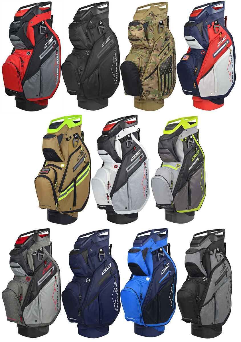 Sun Mountain C-130 Cart Bag 2021 New 14 Individual Dividers Sun Mountain C-130 Cart Bag 2021 New 14 Individual Dividers