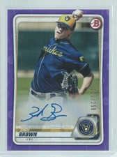 ZACK BROWN 2020 BOWMAN AUTO PROSPECT PURPLE #D 13/250