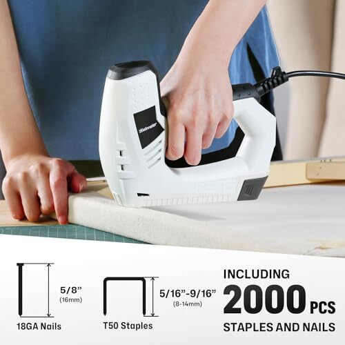 Electric Staple Gun, 2in1 Staple Gun Brad Nailer Including 2000Pcs