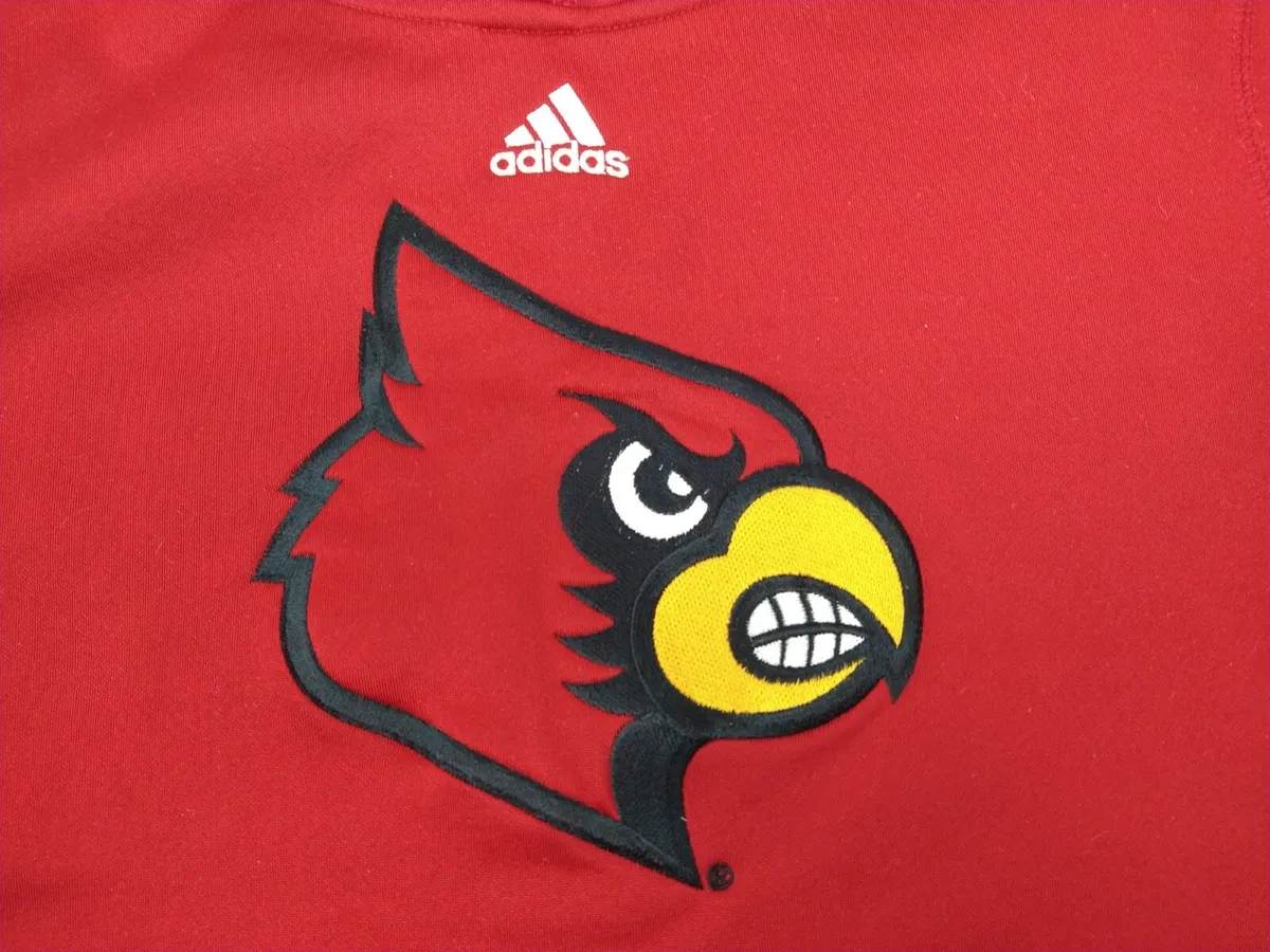 ADIDAS NCAA Louisville Cardinals Hoodie Youth Boys Large 14-16 Red
