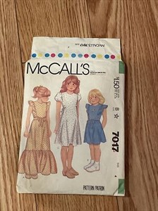 Dress Prairie Cottagecore McCalls Sewing Pattern 7017 Size 4 Cut Ruffle Long