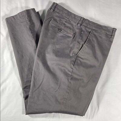Goodthreads mens dark grey basic Slim flat front chino pants - size 36x31.5