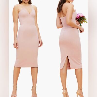 open lace back dress Dress The Population Fernanda Dress - Pink main image 1