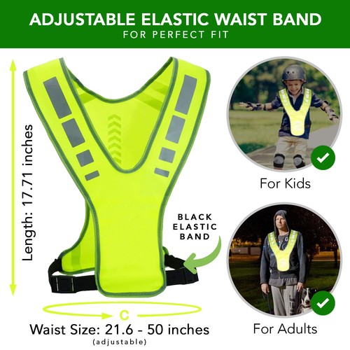 MaximalPower Reflective Vest for Walking at Night - Adjustable Reflective Safety - Picture 4 of 9