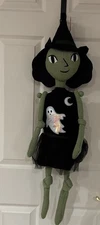 Knit Witch Character - Hang or Sit - Hyde and EEK! Boutique Green/Black 34” 