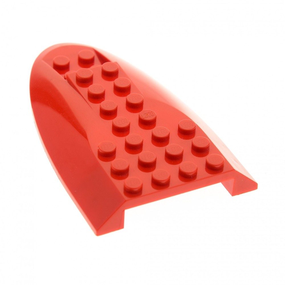 1x Lego Airplane Fuselage Tail 6x10 Red Curved Top 60010 7206 4565426 87615