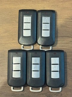 5 X GENUINE MITSUBISHI 2 BUTTON REMOTE SMART KEY FOB TESTED & WORKING JOBLOT