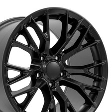 5734 Satin Black 18x10.5 Rear Wheel Fits C4 C5 Corvette Camaro - C7 Z06 Style