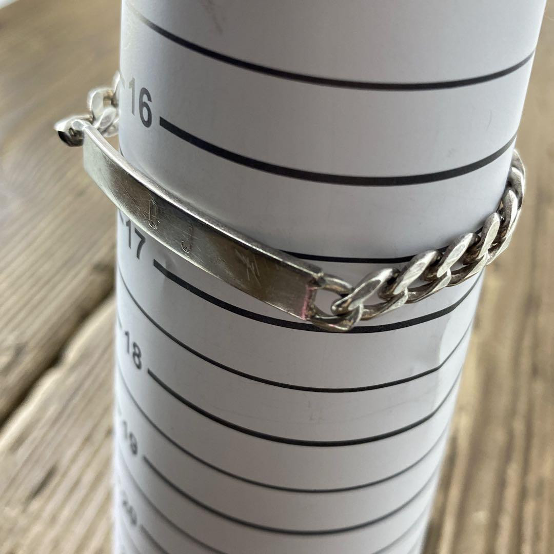 Italy Silver ID Bracelet, Vintage D.J. Engraved, Unique Italy Silver ID Bracelet, Vintage D.J. Engraved, Unique